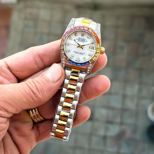 ROLEX_LAIDES_GOLD-TT-WHITE